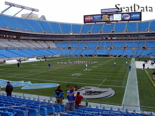 Seat view from section 139 at Bank of America Stadium, home of the Carolina Panthers