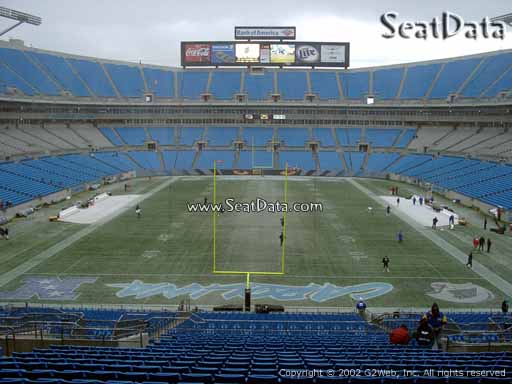 Seat view from section 201 at Bank of America Stadium, home of the Carolina Panthers