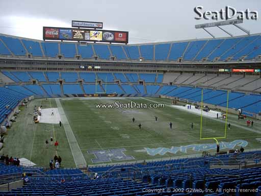 Seat view from section 204 at Bank of America Stadium, home of the Carolina Panthers