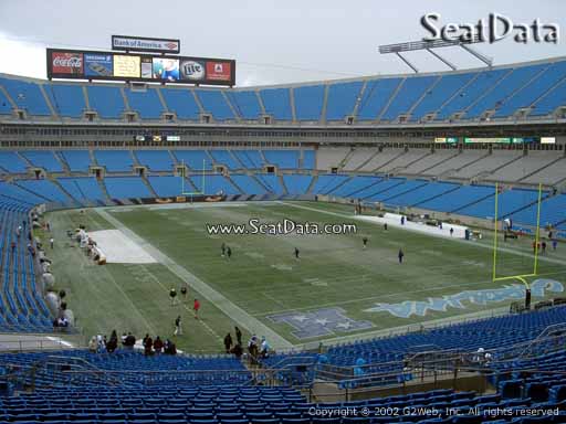Seat view from section 205 at Bank of America Stadium, home of the Carolina Panthers