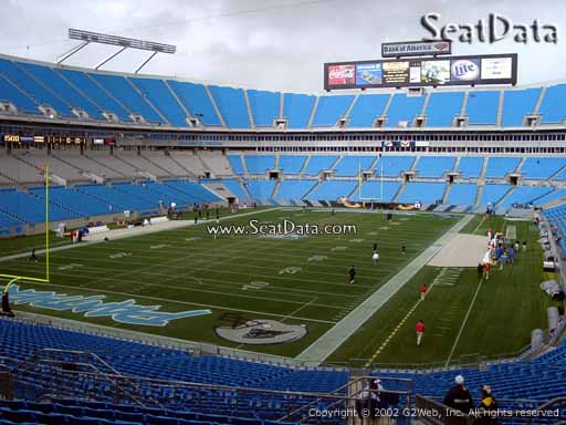 Seat view from section 226 at Bank of America Stadium, home of the Carolina Panthers