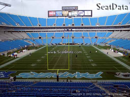 Seat view from section 229 at Bank of America Stadium, home of the Carolina Panthers