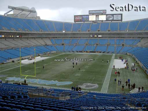 Seat view from section 255 at Bank of America Stadium, home of the Carolina Panthers
