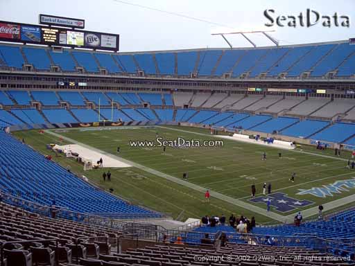 Seat view from section 308 at Bank of America Stadium, home of the Carolina Panthers