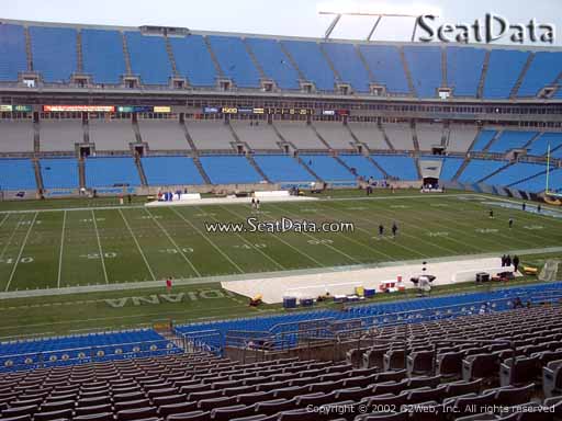 Seat view from section 318 at Bank of America Stadium, home of the Carolina Panthers