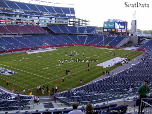 Seat view from section 216 at Gillette Stadium, home of the New England Patriots