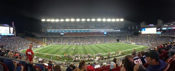 View from Putnam Club Section 32 at Gillette Stadium, home of the New England Patriots