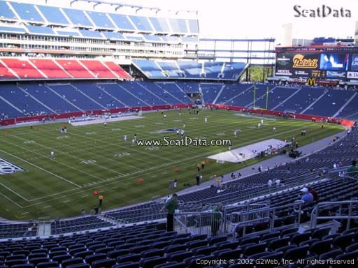 Seat view from section 237 at Gillette Stadium, home of the New England Patriots