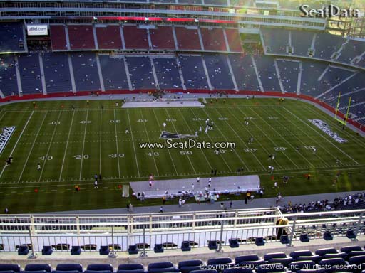 Seat view from section 311 at Gillette Stadium, home of the New England Patriots
