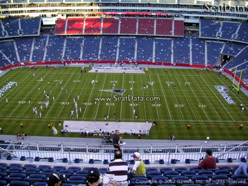 Seat view from section 331 at Gillette Stadium, home of the New England Patriots