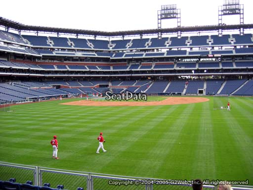 Seat view from section 103 at Citizens Bank Park, home of the Philadelphia Phillies