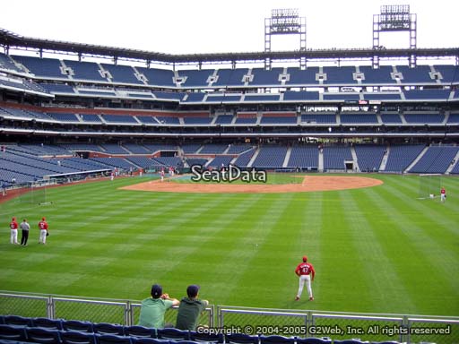 Seat view from section 104 at Citizens Bank Park, home of the Philadelphia Phillies