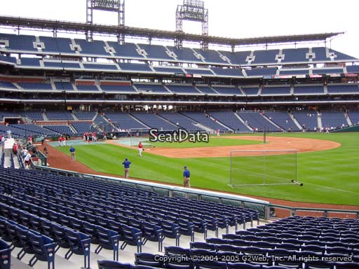 Seat view from section 110 at Citizens Bank Park, home of the Philadelphia Phillies