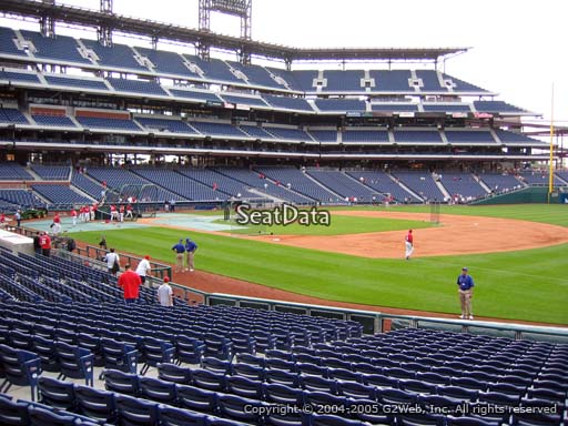 Seat view from section 112 at Citizens Bank Park, home of the Philadelphia Phillies