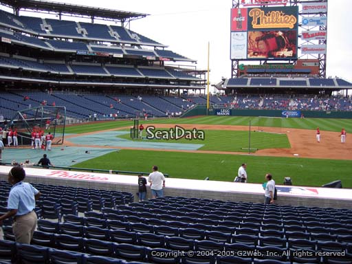 Seat view from section 116 at Citizens Bank Park, home of the Philadelphia Phillies