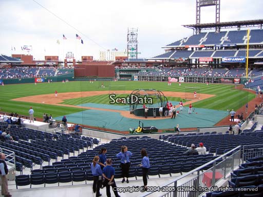 Seat view from section 125 at Citizens Bank Park, home of the Philadelphia Phillies