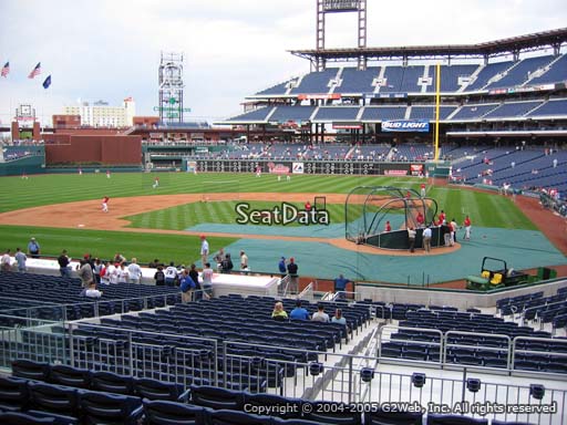 Seat view from section 127 at Citizens Bank Park, home of the Philadelphia Phillies