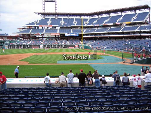 Seat view from section 130 at Citizens Bank Park, home of the Philadelphia Phillies
