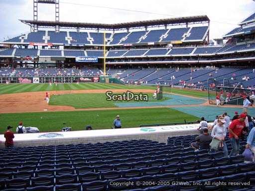 Seat view from section 131 at Citizens Bank Park, home of the Philadelphia Phillies