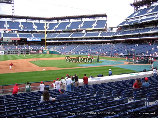 Seat view from section 132 at Citizens Bank Park, home of the Philadelphia Phillies