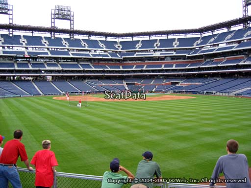 Seat view from section 147 at Citizens Bank Park, home of the Philadelphia Phillies