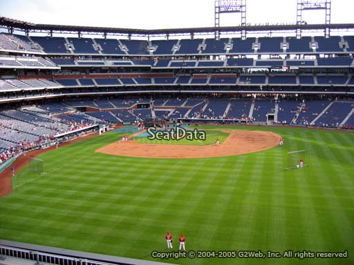 Seat view from section 202 at Citizens Bank Park, home of the Philadelphia Phillies