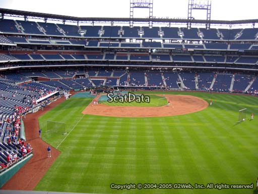 Seat view from section 204 at Citizens Bank Park, home of the Philadelphia Phillies