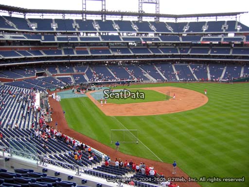 Seat view from section 207 at Citizens Bank Park, home of the Philadelphia Phillies