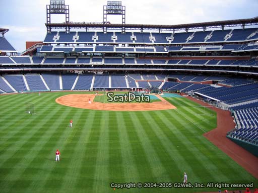 Seat view from section 242 at Citizens Bank Park, home of the Philadelphia Phillies