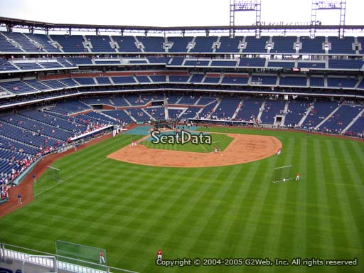 Seat view from section 301 at Citizens Bank Park, home of the Philadelphia Phillies