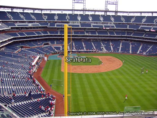Seat view from section 305 at Citizens Bank Park, home of the Philadelphia Phillies