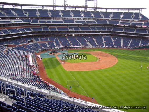 Seat view from section 307 at Citizens Bank Park, home of the Philadelphia Phillies