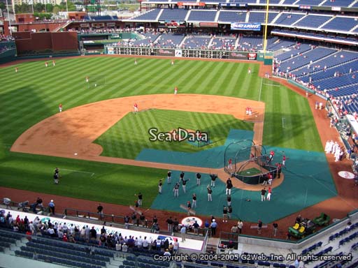 Seat view from section 324 at Citizens Bank Park, home of the Philadelphia Phillies