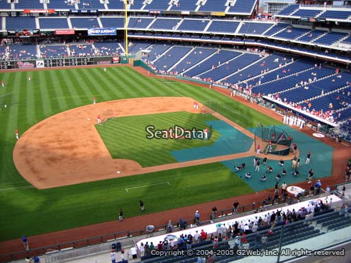 Seat view from section 327 at Citizens Bank Park, home of the Philadelphia Phillies