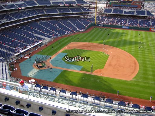 Seat view from section 414 at Citizens Bank Park, home of the Philadelphia Phillies