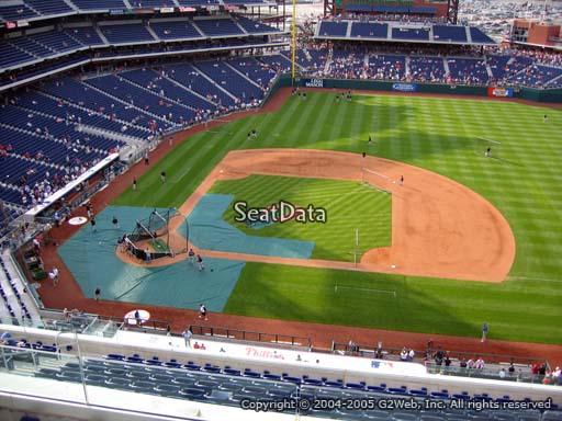 Seat view from section 415 at Citizens Bank Park, home of the Philadelphia Phillies