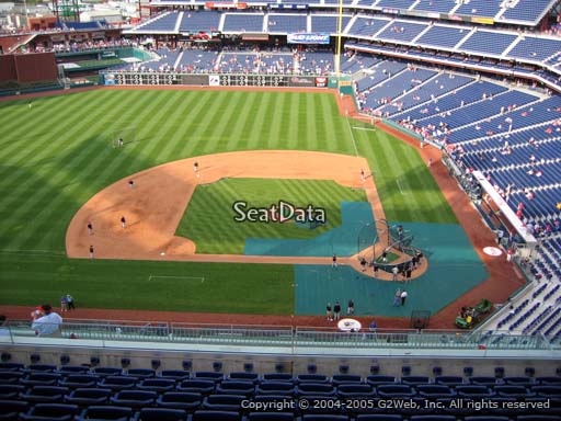 Seat view from section 425 at Citizens Bank Park, home of the Philadelphia Phillies
