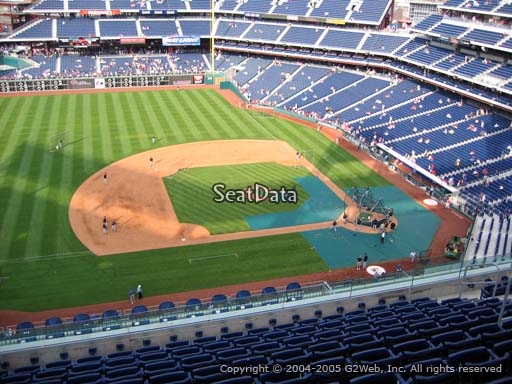 Seat view from section 427 at Citizens Bank Park, home of the Philadelphia Phillies