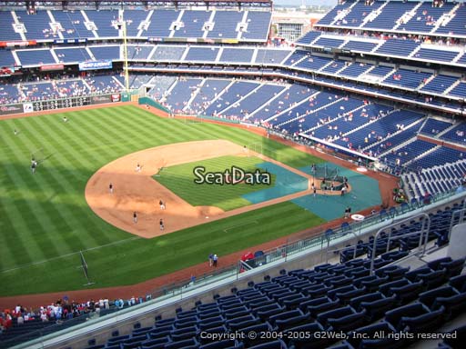 Seat view from section 429 at Citizens Bank Park, home of the Philadelphia Phillies