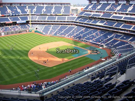 Seat view from section 430 at Citizens Bank Park, home of the Philadelphia Phillies
