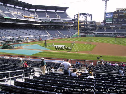 Seat view from section 109 at PNC Park, home of the Pittsburgh Pirates
