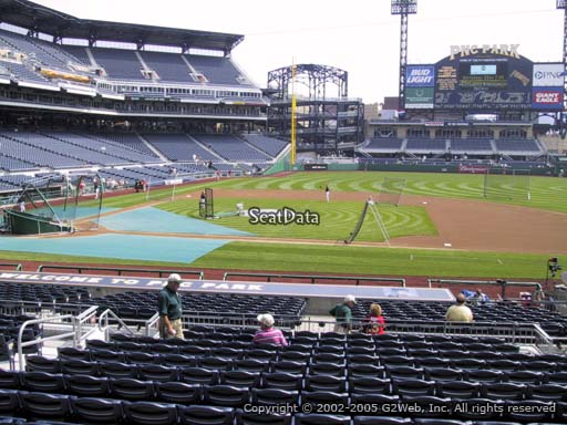 Seat view from section 110 at PNC Park, home of the Pittsburgh Pirates