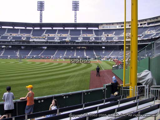 Seat view from section 133 at PNC Park, home of the Pittsburgh Pirates
