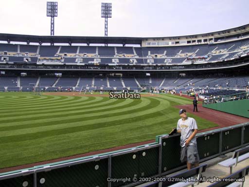 Seat view from section 134 at PNC Park, home of the Pittsburgh Pirates