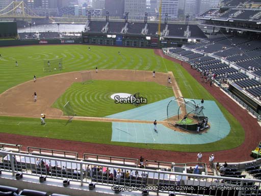Seat view from section 221 at PNC Park, home of the Pittsburgh Pirates