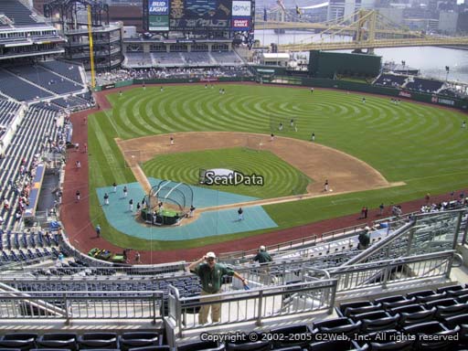 Seat view from section 312 at PNC Park, home of the Pittsburgh Pirates