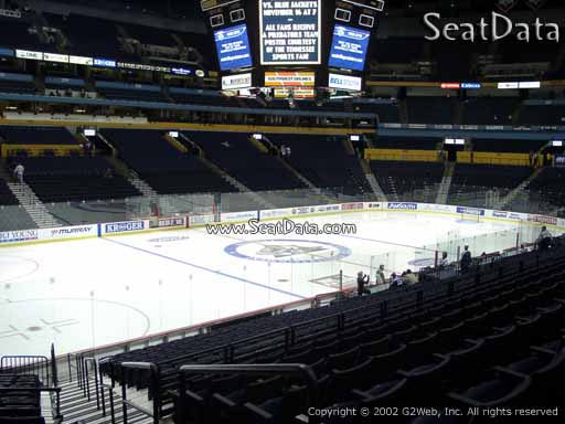 Seat view from section 113 at Bridgestone Arena, home of the Nashville Predators