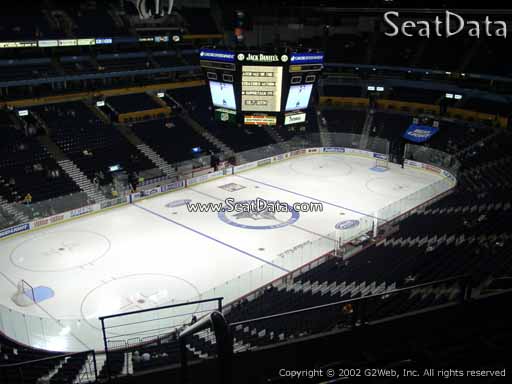 Seat view from section 205 at Bridgestone Arena, home of the Nashville Predators