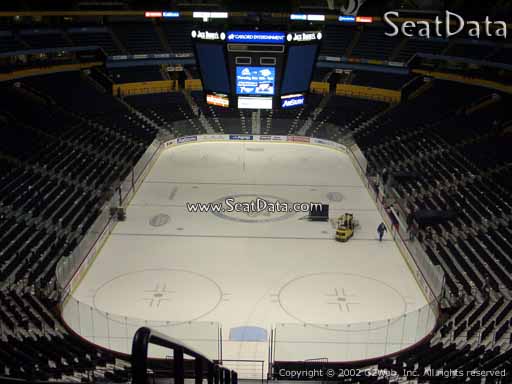 Seat view from section 317 at Bridgestone Arena, home of the Nashville Predators