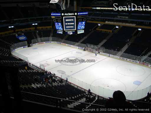 Seat view from section 331 at Bridgestone Arena, home of the Nashville Predators